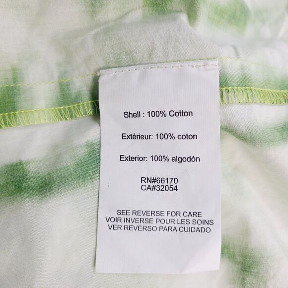 Samant Chauhan‎ Anthropologie Top S Green Tie Dye Ruffle Long Sleeve Blouse - Picture 7 of 8